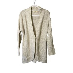 Eddie Bauer Cream Women's Cardigan Size XS S Cozy Knit Neutral Minimalist